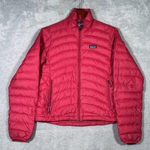Patagonia Down Sweater Jacket Womens‎ Small Red Pink Puffer *FLAWS
